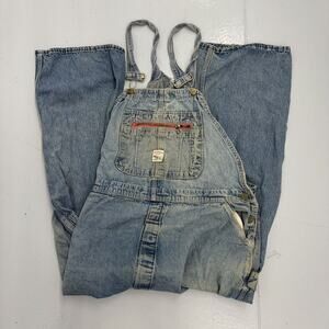 Vintage 60s Pointer Brand Distressed Denim Overalls 42x28